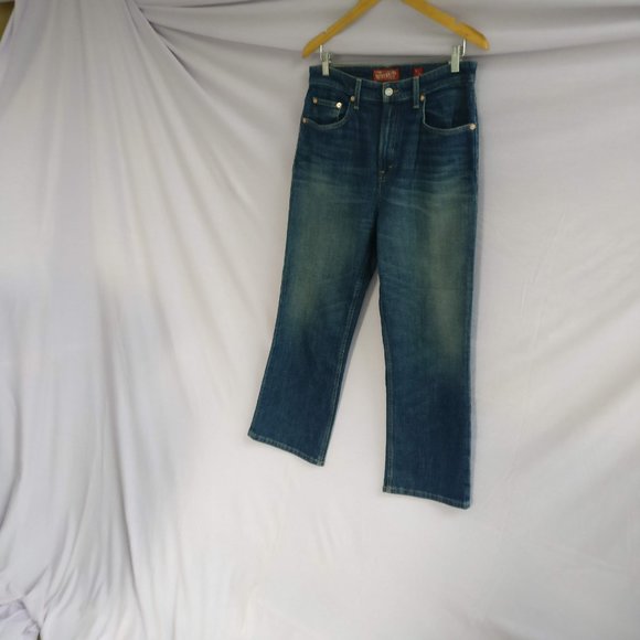 Lucky Brand Highrise Flared jean in Lemon Valley sz8 Ankle Length Cropped jeans - Picture 6 of 8